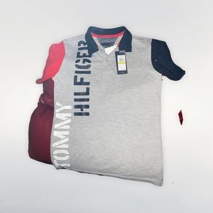 Tommy Hilfiger Boys' Short Sleeve Colorblock Vertical Logo Polo